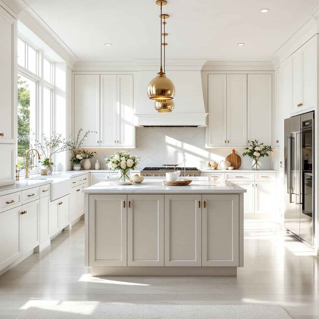 Bright white custom kitchen