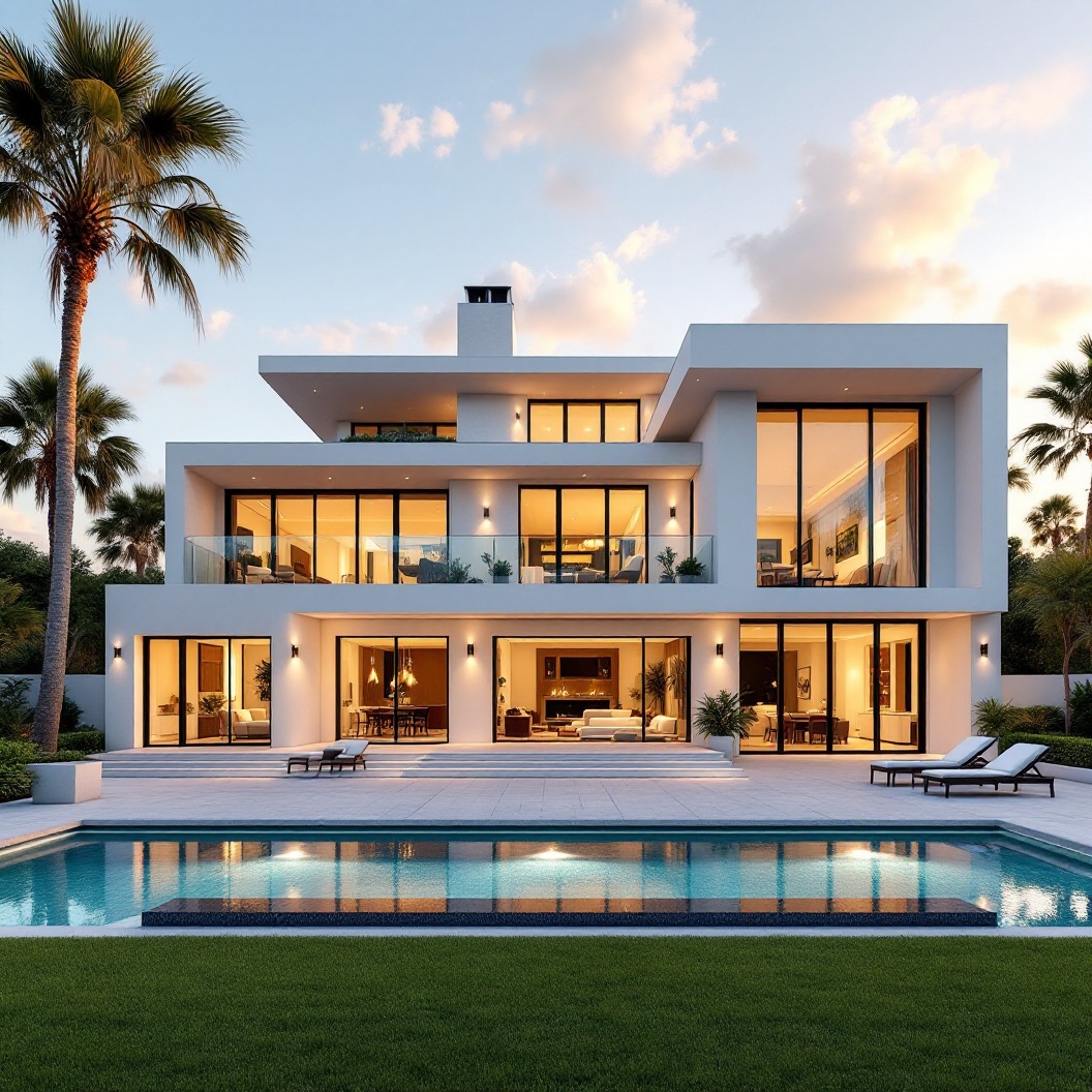 South Florida estate with impact windows, backyard pool view